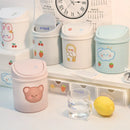Axyaa Mini Trash Can Bin Tube with Cover and Kawaii Stickers