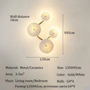 Axyaa Ceramic LED Wall Lamp: Modern French Luxury Design for Home Decor & Bedside Lighting