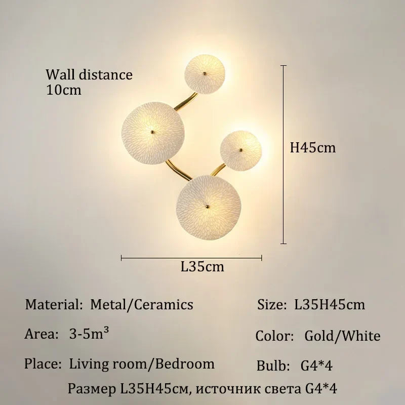 Axyaa Ceramic LED Wall Lamp: Modern French Luxury Design for Home Decor & Bedside Lighting