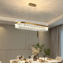 Axyaa Crystal Chandelier: Modern Dining Pendant Light for Home Decoration