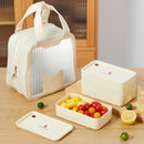 Axyaa Square Divided Lunch Box: Portable, Microwave Safe, Large Capacity, Sealed