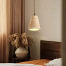 Axyaa Yellow Travertine LED Pendant Lamp Wood Nordic Hanglamp Lustre