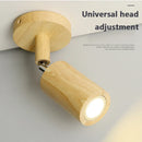 Axyaa LED Wood Ceiling Spotlight Adjustable Wall Lamp for Home Decor