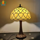 Axyaa Tiffany Style Stained Glass Table Lamp - 12 Inch Alloy Base Lighting