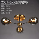 Axyaa Glass LED Chandelier - Modern Nordic Living Room Ceiling Lamp