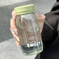 Axyaa Summer Mini Water Bottle with Tea Strainer, Portable & Reusable Plastic Cup