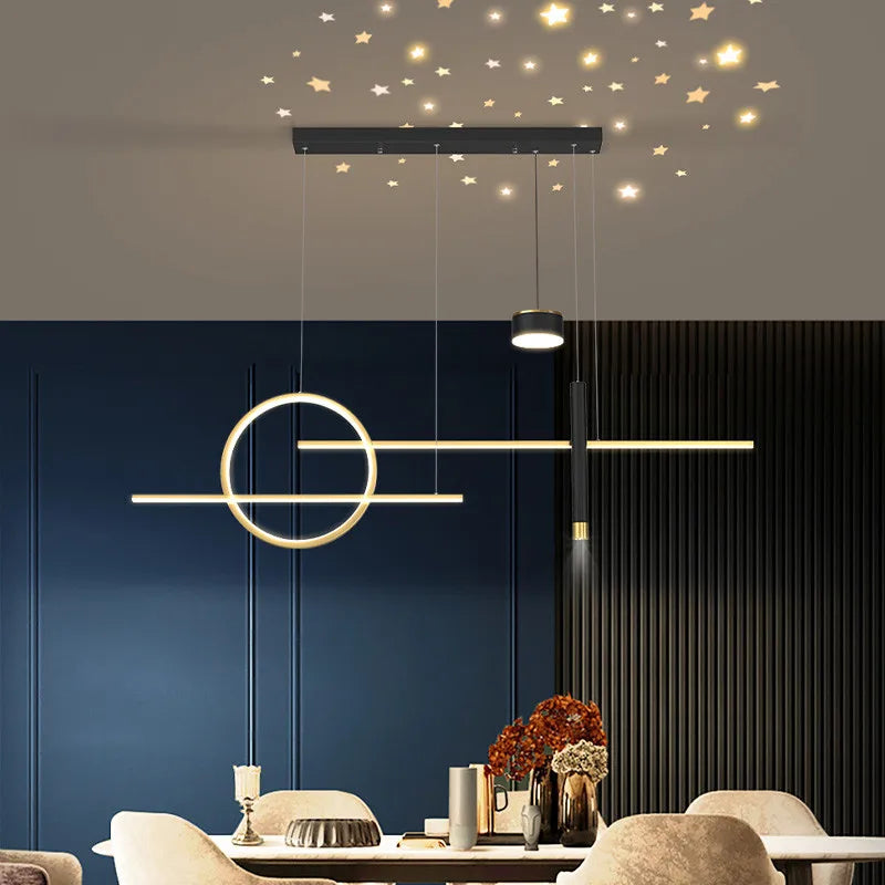 Axyaa Starry Pendant Light: Modern Luxury Dining Chandelier - Creative Decorative Hanging Lighting