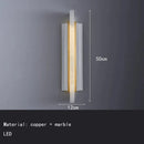 Axyaa Spain Marble LED Wall Light Black White Copper Sconce Lamp Art Deco