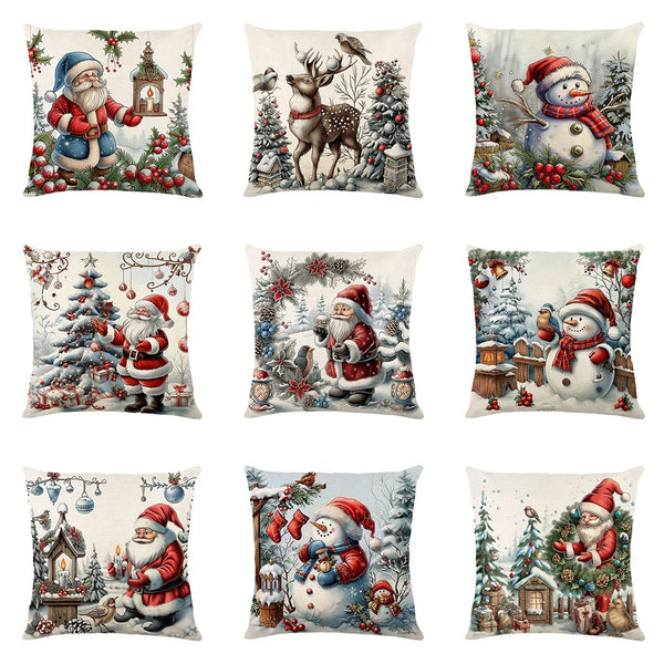 Axyaa Christmas Pillow Cover Set - Festive Home Decor & Gift