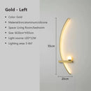 Axyaa Black Gold LED Wall Sconce for Bedroom Study Indoor Lighting