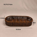 Axyaa Rattan Wicker Serving Baskets: 6 Stylish Handwoven Holders for Cutlery & Utensils