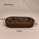 Axyaa Rattan Wicker Serving Baskets: 6 Stylish Handwoven Holders for Cutlery & Utensils