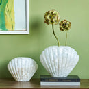 Axyaa Shell Glass Vase Whelk Scallop Floral Arrangement Terrarium Home Decoration