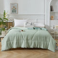 Axyaa Antibacterial Wrinkle Yarn Washed Cotton Fleece Summer Quilt