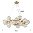 Axyaa Glass LED Pendant Chandelier Light for Living Room and Dining Room