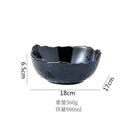 Axyaa Flame-Killed Ceramic Fruit Salad Bowl, Irregular Shape, Molecular Cuisine Tableware