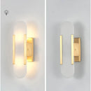 Axyaa Scandinavian Brass Wall Sconce with Glass Shade for Modern Home Decor