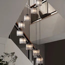 Axyaa Modern Ring Stairs LED Pendant Chandelier for Living & Dining Room Lighting
