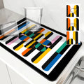 Axyaa Floral Drain Pad: Absorbent Anti-slip Kitchen & Bathroom Mat