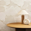 Axyaa Retro Yellow Travertine Table Lamp LED Light for Home Decor