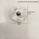 Axyaa Round Stone LED Wall Lamp Sconce White Ball 220v G9 Bulb for Bathroom Mirror