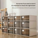 Axyaa Brown Drawer Storage Box for Clothes, Toys, Shoes - Space-Saving Organizer