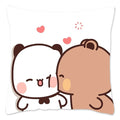 Cute Panda Bears Printed Pillow Case for Sofa Decoration by Axyaa