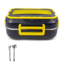 Axyaa Electric Lunch Box: Portable 2 in 1 Car Office Food Warmer & Container