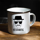 Axyaa Heisenberg Enamel Camping Mug 11oz - Breaking Bad Coffee Mug, Friends Birthday Gift