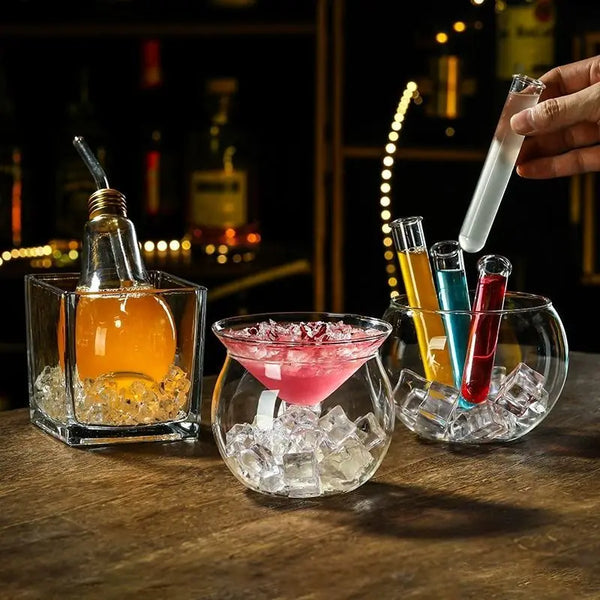 Axya High-End Crystal Cocktail Glass Set for Influencer Bars and Wine Enthusiasts