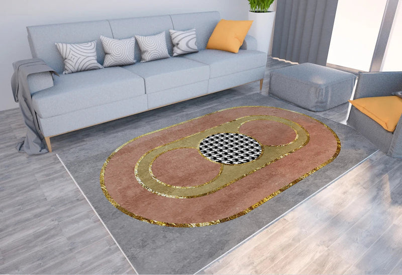 Axyaa Marble Texture Printed Carpet for Home Living Room and Bedroom Decoration