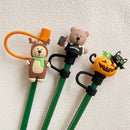 Axyaa Pumpkin Silicone Straw Cover for Starbucks Sippy Tumbler - Reusable & Dust Stopper