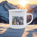 Axyaa Halloween Dwarf Pumpkin Enamel Mug: Holiday Gift, Cute Drinkware