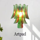 Axyaa Murano Glass Wall Lamp, Green Lampshade, Living Room Bedroom Decor