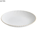 Axyaa Golden Edge Ceramic Tableware Set