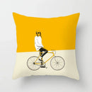 Axyaa Geometric Yellow Pillowcase for Chic Home Decor and Comfort