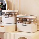 Axyaa Cosmetics and Jewelry Organizer Box - Spacious and Portable Makeup Storage
