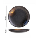 Axyaa Retro Ceramic Steak & Sushi Plate for Molecular Cuisine Tableware