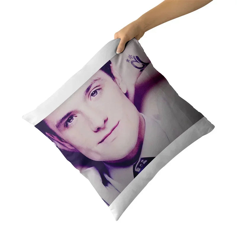 Axyaa Whistle Edit Josh Hutcherson Meme Throw Pillow Cover 18'' x 18''