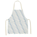 Axyaa Blue Wave Kitchen Apron: Yellow Striped Wood Texture, Adult & Kids Bib
