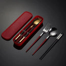 Axyaa Stainless Steel Cutlery Set with Box - Travel Friendly Utensils
