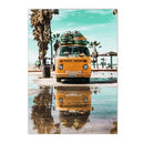 Axyaa Seaside Coconut Tree Canvas Painting: Nordic Beach Wall Art Print