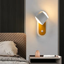 Axyaa Modern Wood Grain Rotating Wall Light for Bedroom, Hotel, and Study