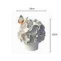 Axyaa Ceramic Petal Folds Vase Home Decoration Handicraft