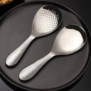 Axyaa Stainless Steel Hollow Handle Rice Spoon with Large Capacity - Deep & Thicken