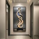 Axyaa Modern Abstract Luxury Wall Lamp for Foyer with Stone Running Light