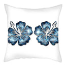 Axyaa Blue Flower Pattern Pillow Case