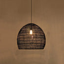 Axyaa Rattan Wicker Hanging Lamp Chinese Style Suspension Vintage Light