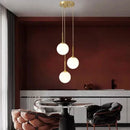 Axyaa Glass Ball Pendant Chandelier: Nordic Style Lighting for Home Decor