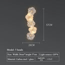Axyaa Cream Wind Glass LED Wall Light for Nordic Luxury Home Decor